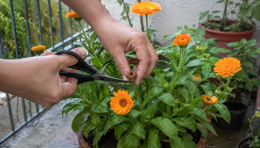 Como retirar flores secas da calêndula
