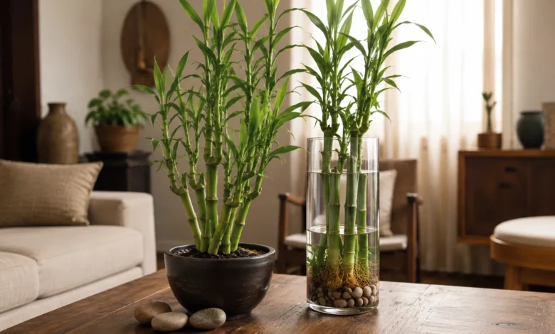 Como cultivar bambu-da-sorte na água ou na terra
