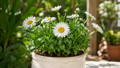 Margaridas ao Sol no Jardim