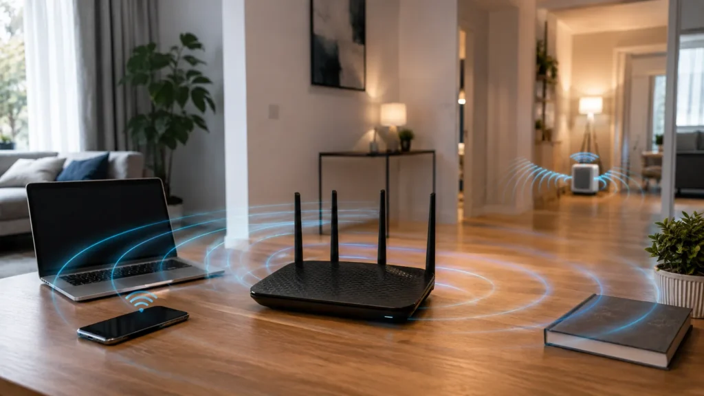 A faixa de 5 GHz tende a favorecer velocidade perto do roteador, enquanto 2,4 GHz costuma alcançar melhor locais mais distantes.
