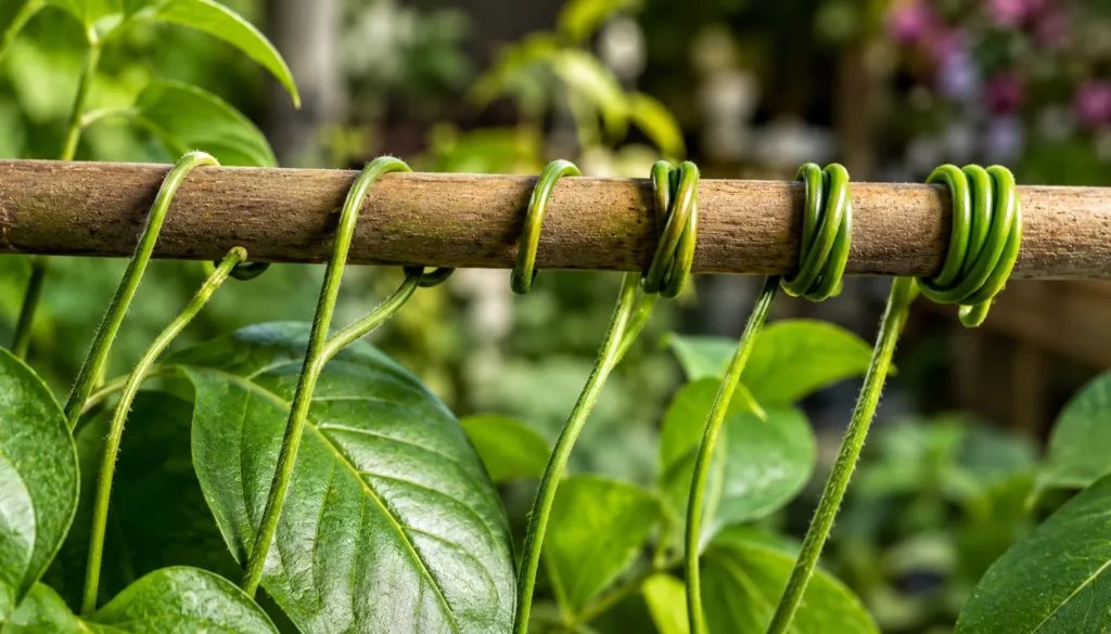 Trepadeiras Espiralando no Bambu