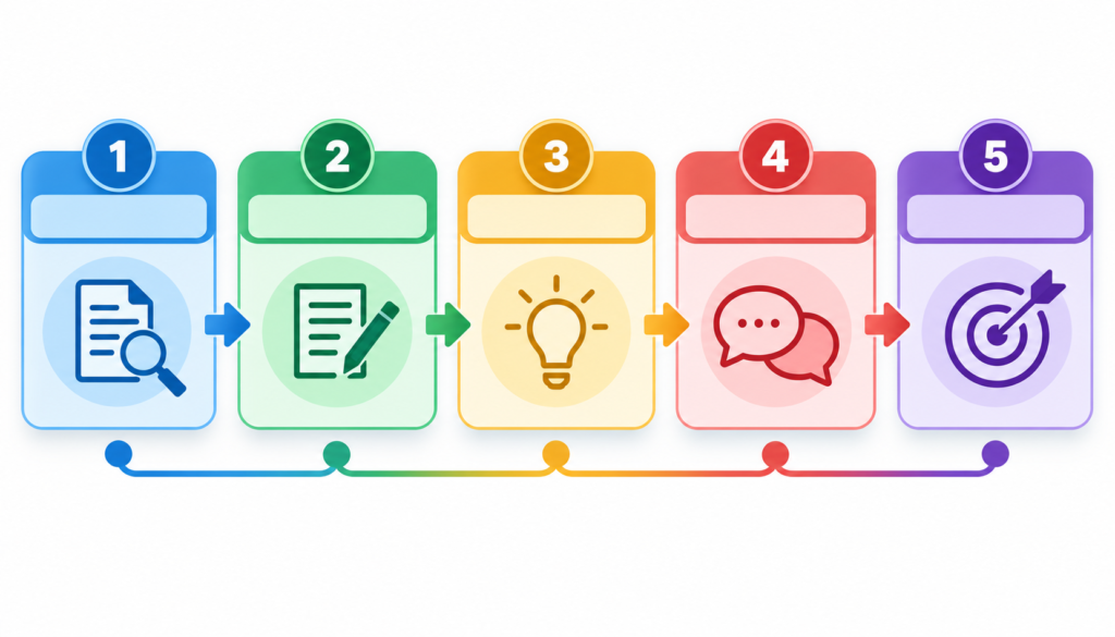 Método 5C organizado nas etapas Compreender, Construir, Comprovar, Conectar e Concluir.