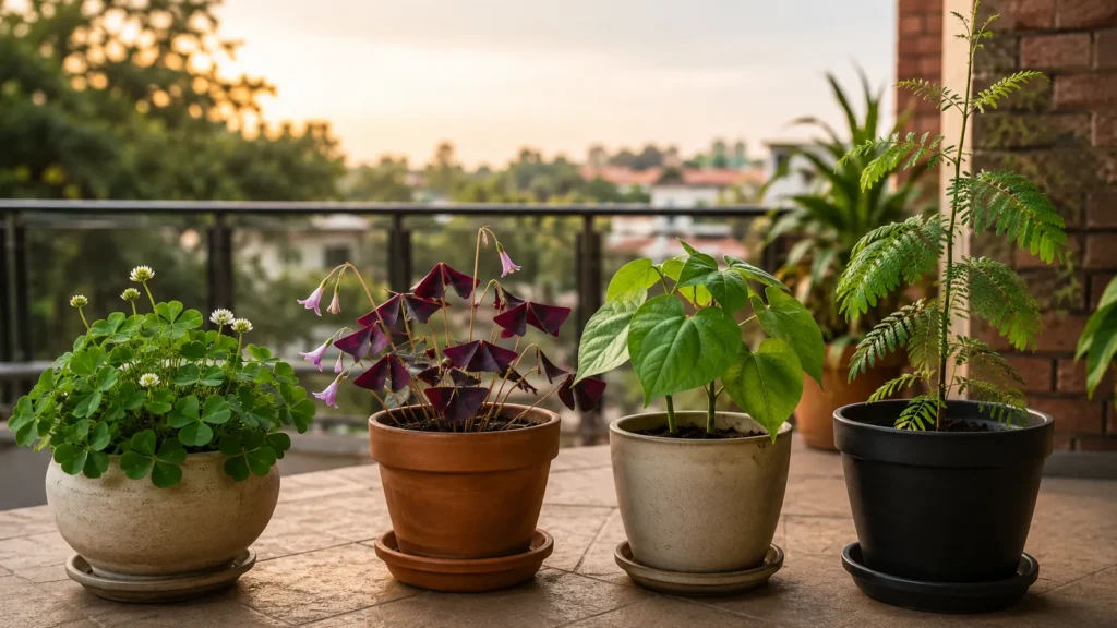 Quais plantas fecham as folhas à noite?
