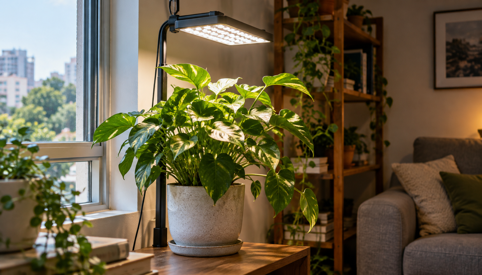Luz artificial para plantas funciona? Como usar dentro de casa
